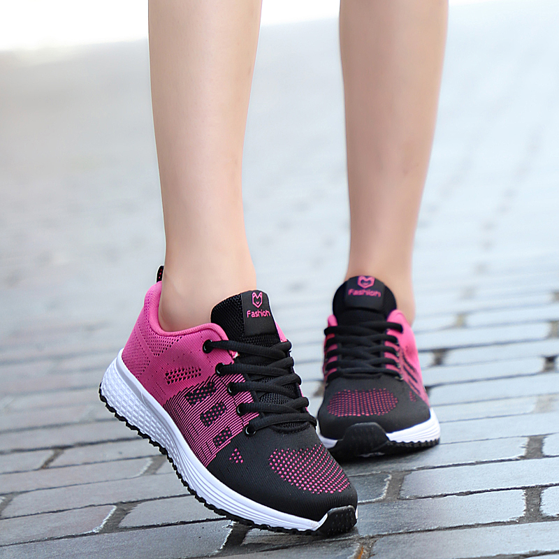 Women Breathable Soft Sport Shoes Plus Size Casual Walking Shoes Leisure Running Sneakers