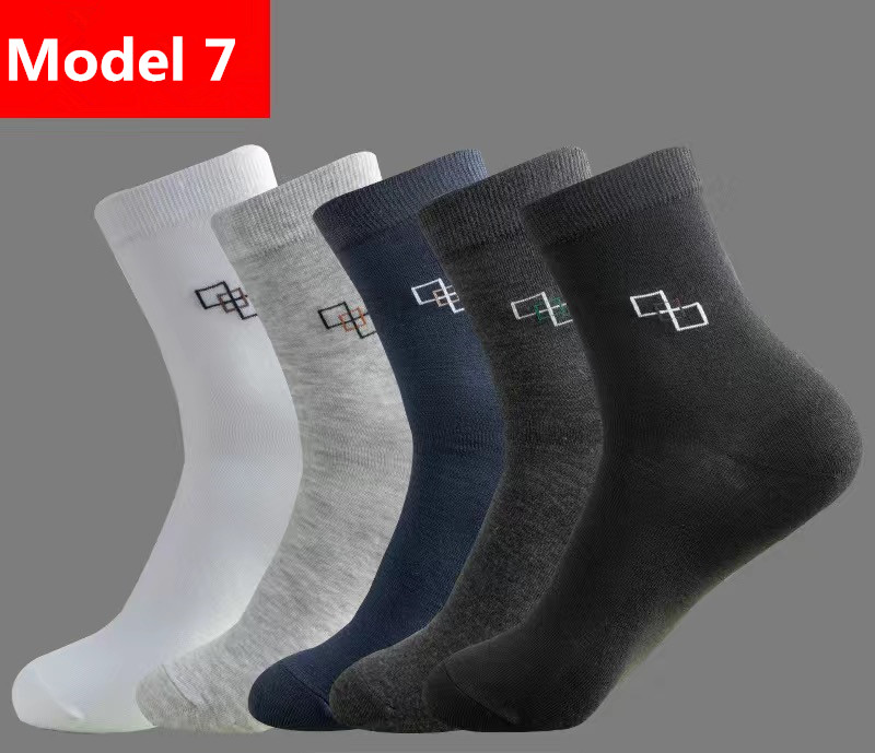 PNR 【5PC socks】men&apos;s tube cotton socks deodorant sweat-absorbent men&apos;s socks quality business socks