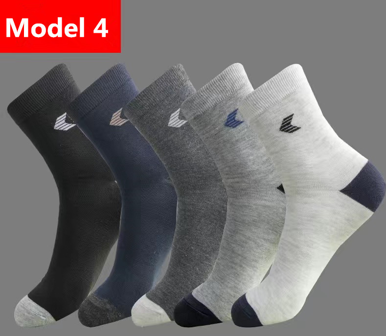 PNR 【5PC socks】men&apos;s tube cotton socks deodorant sweat-absorbent men&apos;s socks quality business socks