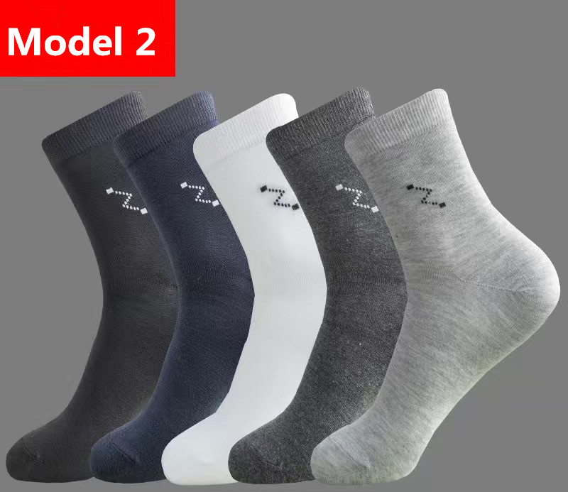 PNR 【5PC socks】men&apos;s tube cotton socks deodorant sweat-absorbent men&apos;s socks quality business socks