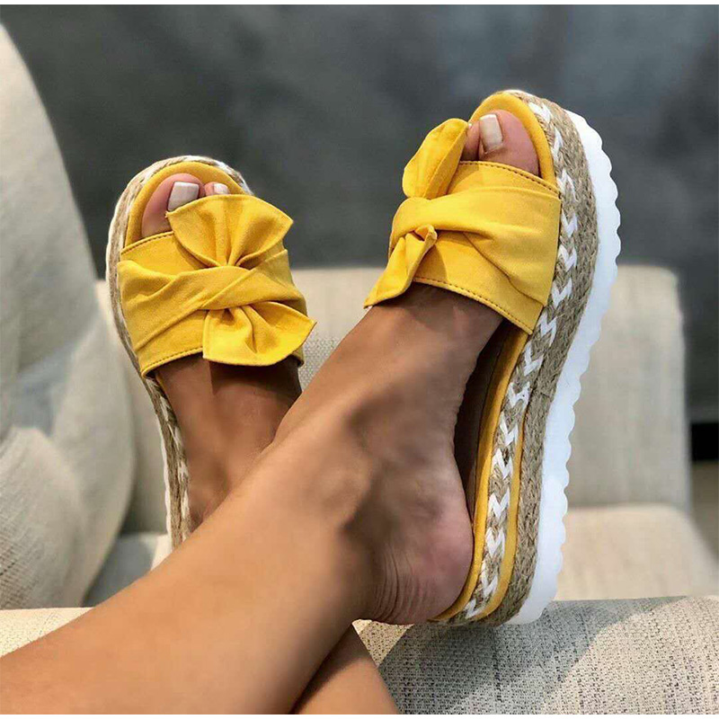 PNR Slippers women&apos;s slide bow summer sandals bow slippers women&apos;s floral sandals flip flops