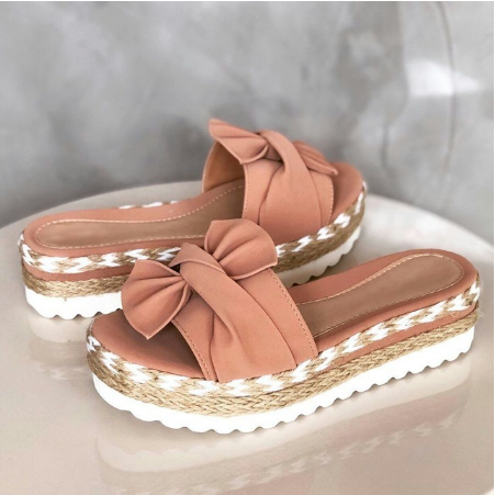 PNR Slippers women&apos;s slide bow summer sandals bow slippers women&apos;s floral sandals flip flops
