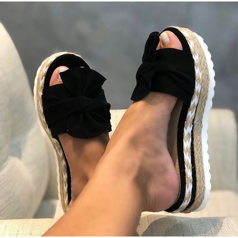 PNR Slippers women&apos;s slide bow summer sandals bow slippers women&apos;s floral sandals flip flops