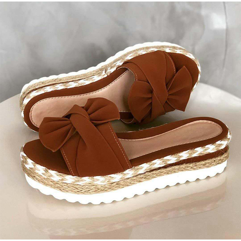PNR Slippers women&apos;s slide bow summer sandals bow slippers women&apos;s floral sandals flip flops