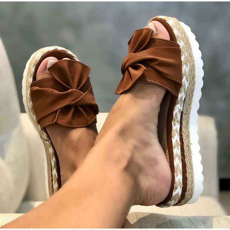 PNR Slippers women&apos;s slide bow summer sandals bow slippers women&apos;s floral sandals flip flops