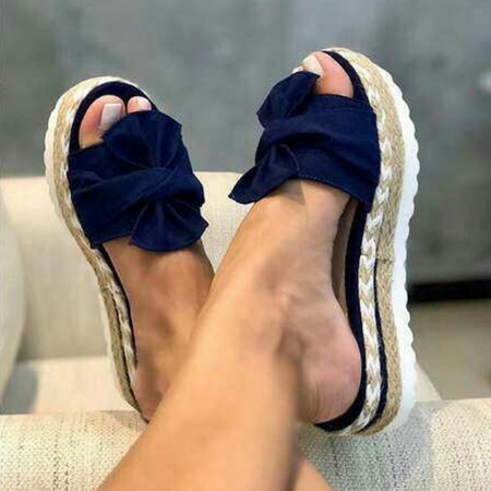 PNR Slippers women&apos;s slide bow summer sandals bow slippers women&apos;s floral sandals flip flops