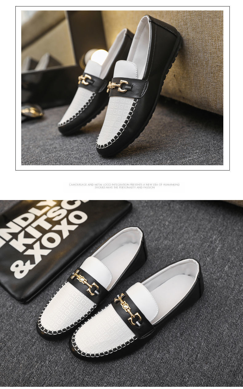 PNR 2021 new men&apos;s casual shoes bean shoes soft leather soft bottom driving shoes lazy shoes