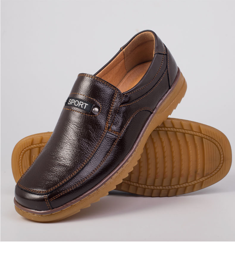 PNR 2021new first layer cowhide tendon bottom men shoes shoes beans shoes casual shoes leather shoes