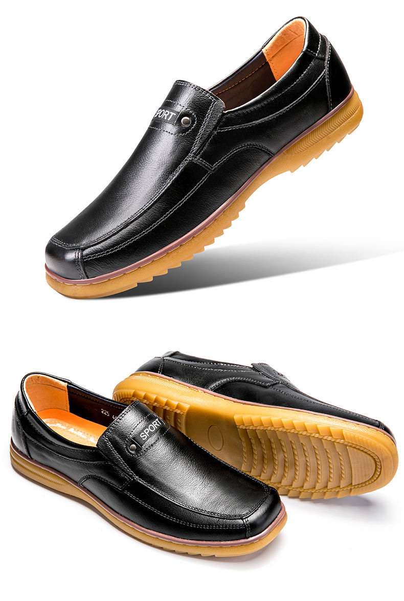 PNR 2021new first layer cowhide tendon bottom men shoes shoes beans shoes casual shoes leather shoes