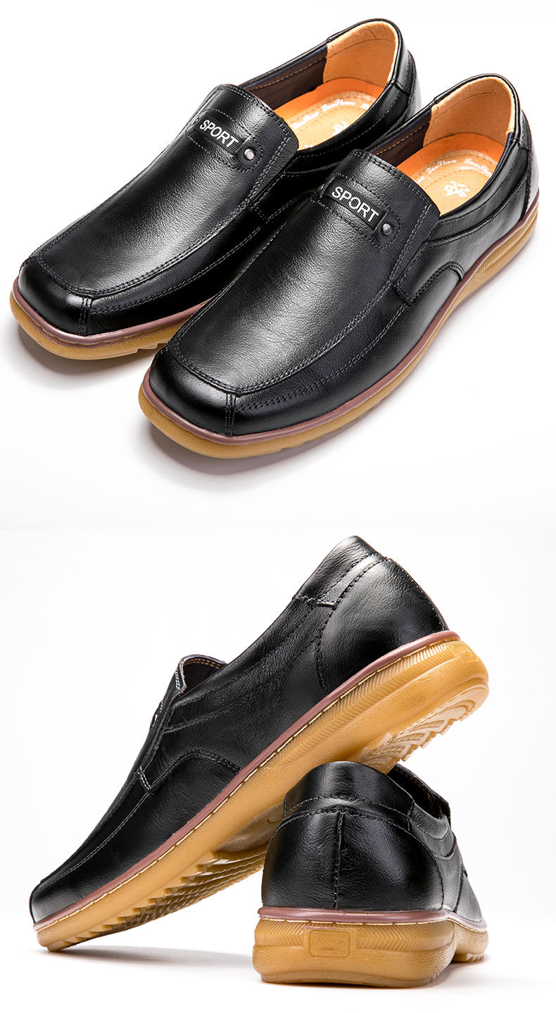 PNR 2021new first layer cowhide tendon bottom men shoes shoes beans shoes casual shoes leather shoes