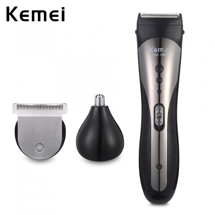 Kemei KM - 1407 3 in 1 Electric Hair Clipper Nose