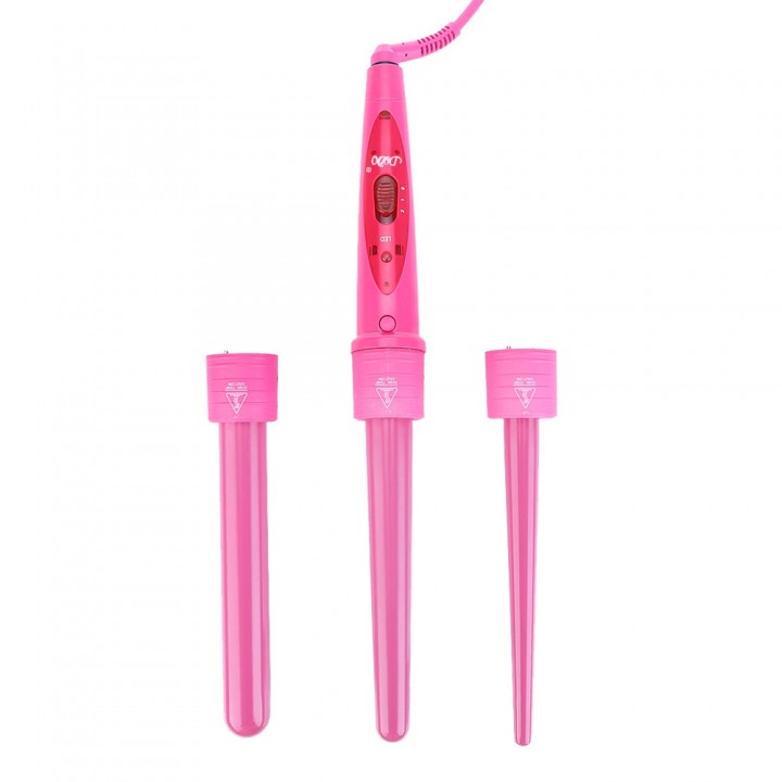 Magic Curling Wand Interchangeable 3 Parts Clip Ir