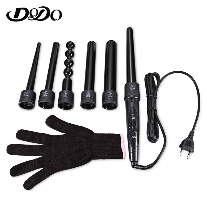 DODO 6 in 1 Curling Iron Ceramic Hair Curler Rolle