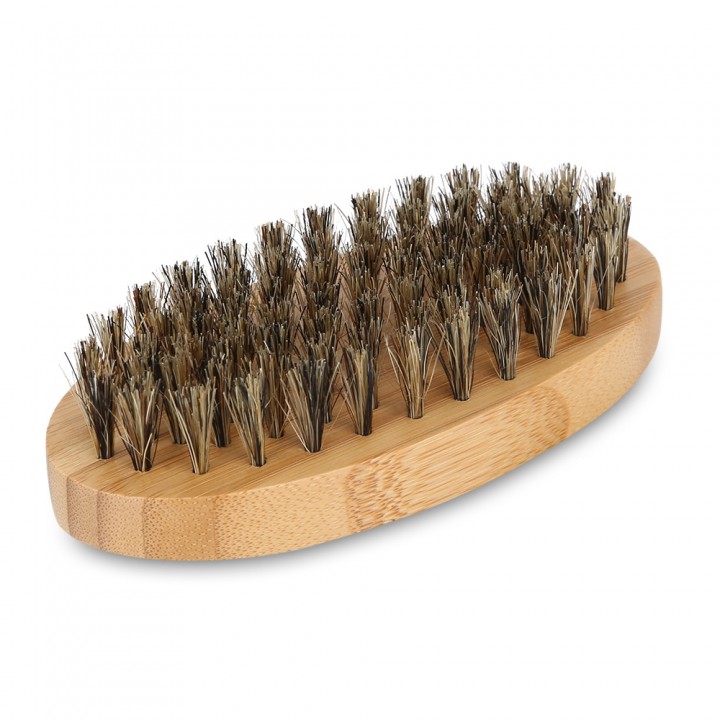 Pig Mane Hair Beard Modeling Brush Soft Facial Cle