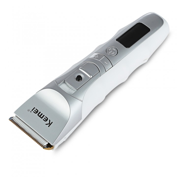 Kemei KM - 838 Rechargeable Electric LCD Hair Clip