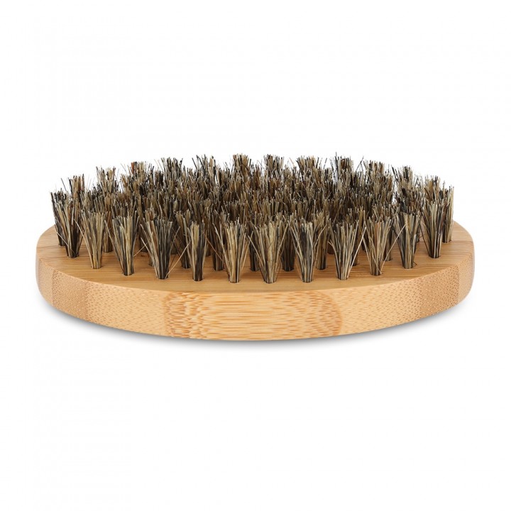 Pig Mane Hair Beard Modeling Brush Soft Facial Cle