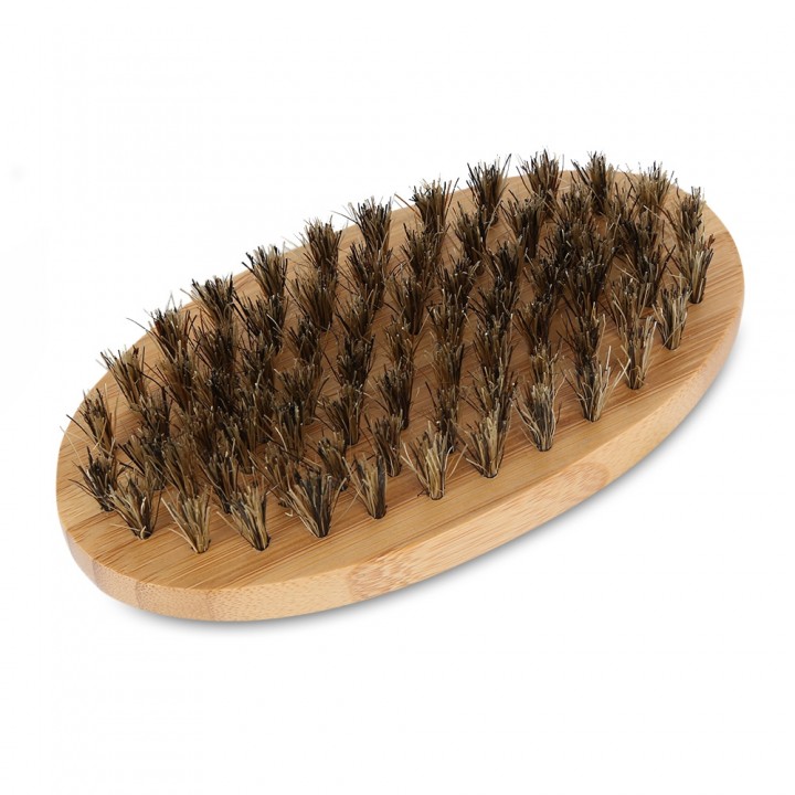 Pig Mane Hair Beard Modeling Brush Soft Facial Cle