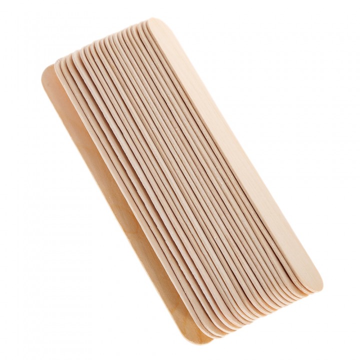 LIDDY 20PCS Disposable Wooden Tongue Depressor Wax