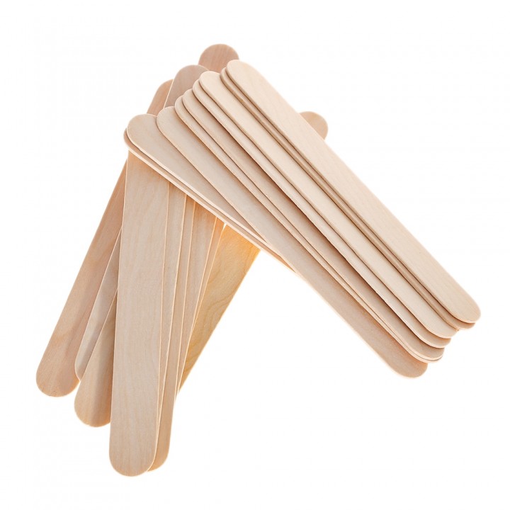 LIDDY 20PCS Disposable Wooden Tongue Depressor Wax