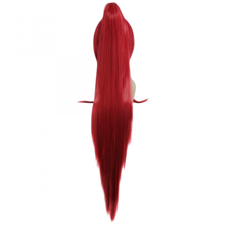 Dark Red Full Wigs with Ponytail Cosplay for Puell