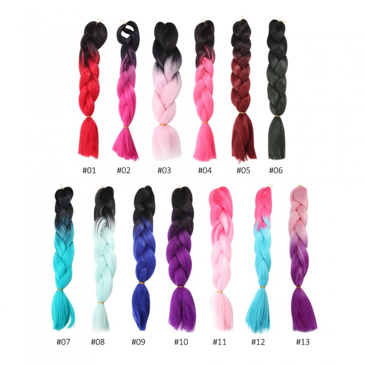 Colorful Synthetic Extension Braid Hair