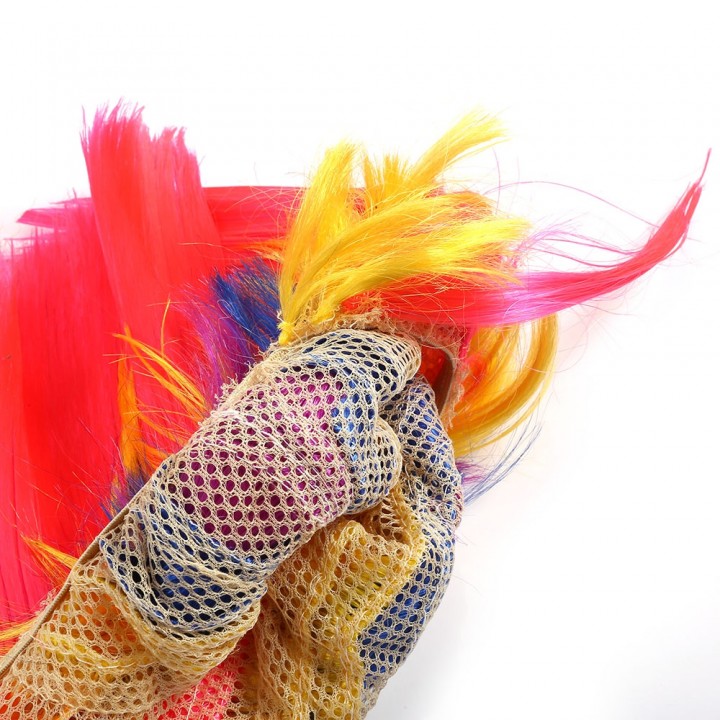 Groovy Rainbow Mohawk Wig Fans Hair Party Cosplay