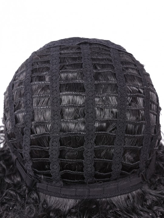 Short Full Bang Fluffy kinky Curly Synthetic Wig