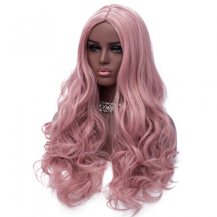 Long Center Parting Fluffy Wavy Synthetic Wig