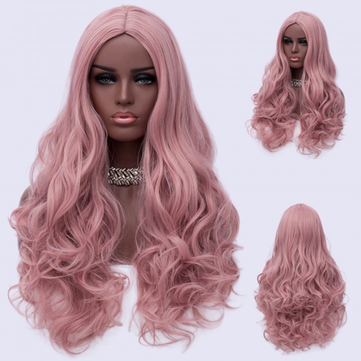 Long Center Parting Fluffy Wavy Synthetic Wig