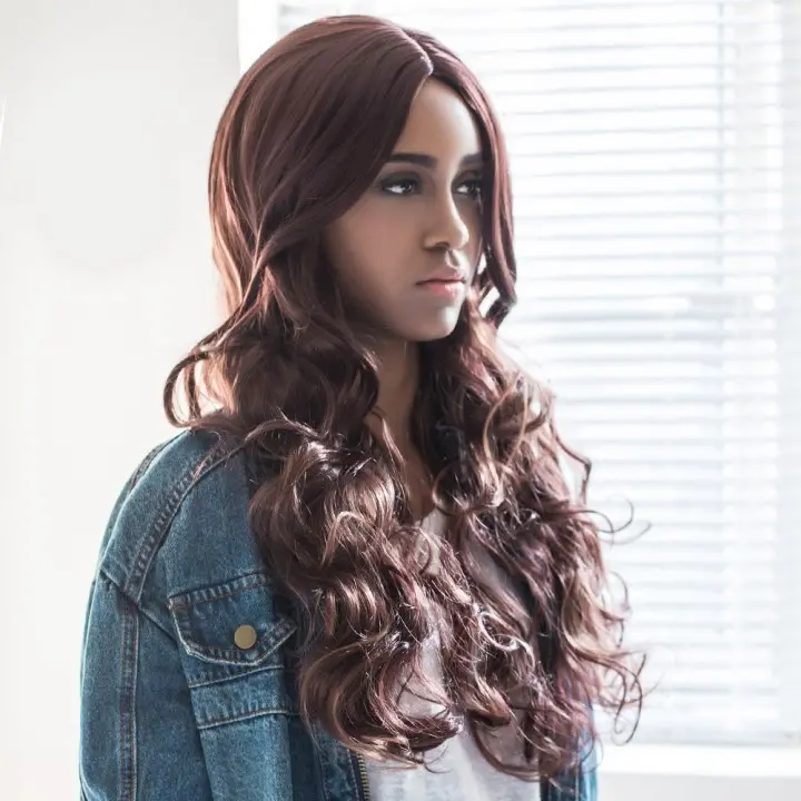 AISIHAIR Women Charming Mixed Brown Fluffy Wavy Sy