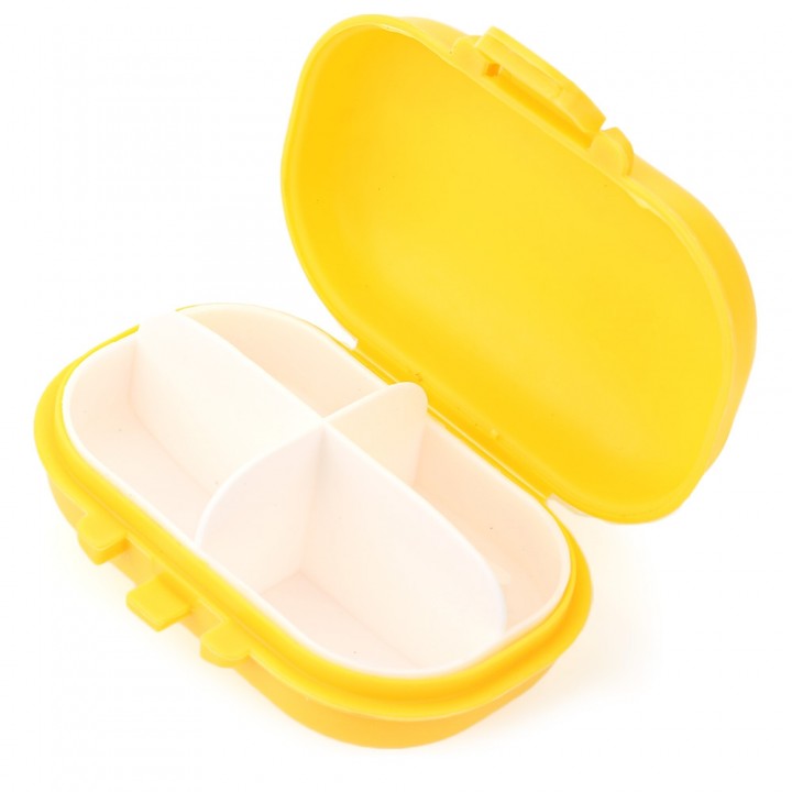 Cute Mini 4 Slots Portable Medical Pill Case Drug