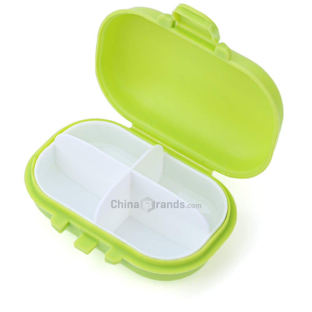 Cute Mini 4 Slots Portable Medical Pill Case Drug