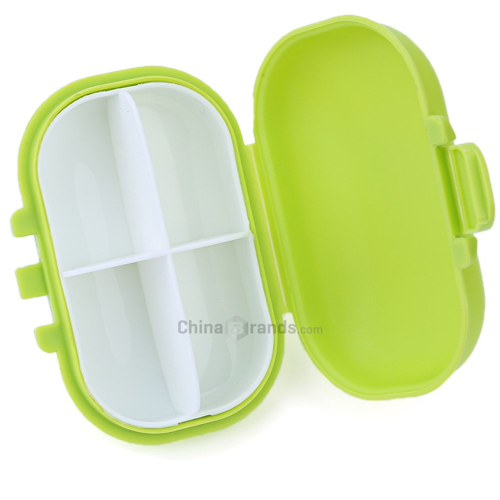 Cute Mini 4 Slots Portable Medical Pill Case Drug