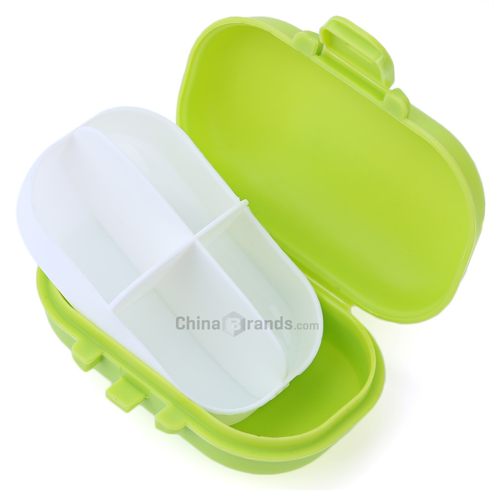 Cute Mini 4 Slots Portable Medical Pill Case Drug