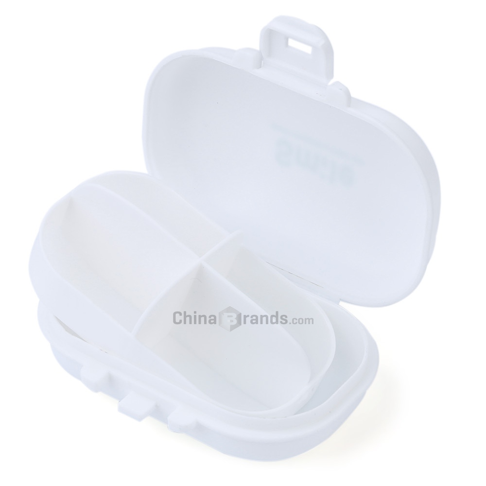 Cute Mini 4 Slots Portable Medical Pill Case Drug