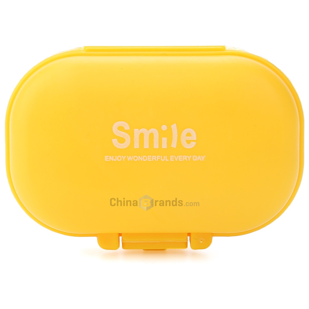 Cute Mini 4 Slots Portable Medical Pill Case Drug