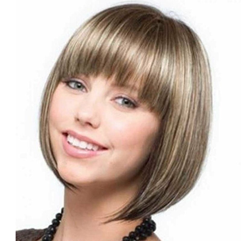 Gradient Ramp Bob Haircut Straight Short Wig