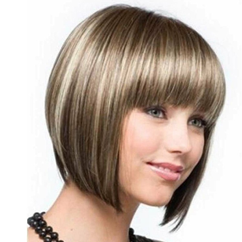 Gradient Ramp Bob Haircut Straight Short Wig