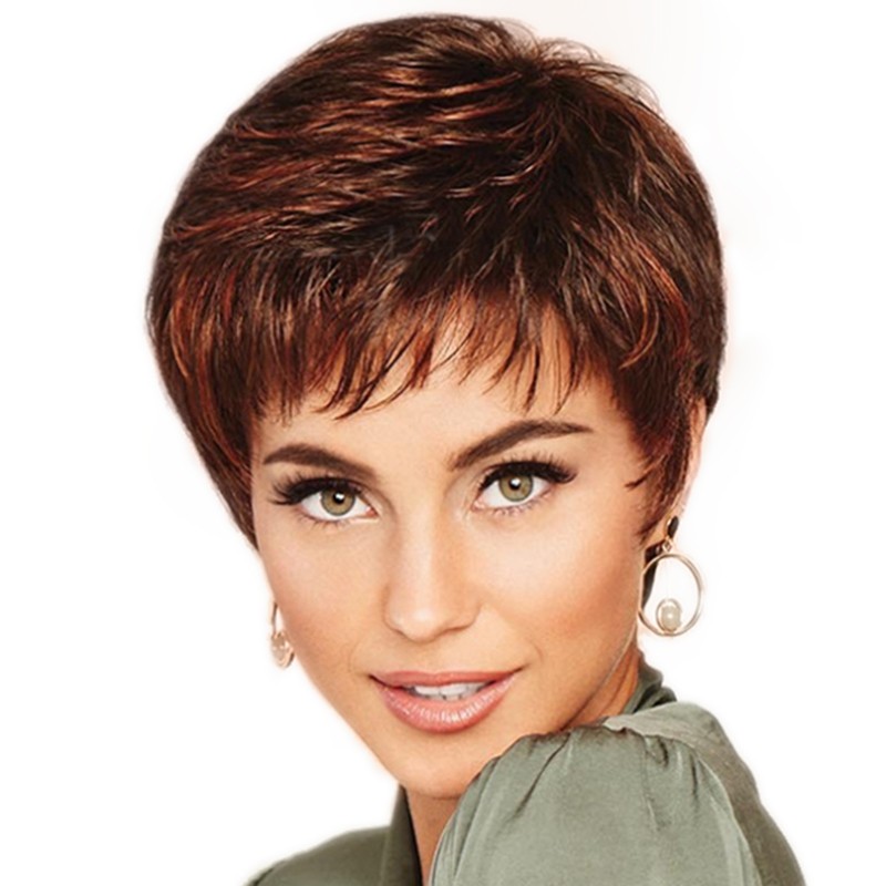 Fashion Slim Face Elegant Small Curl Short Wig