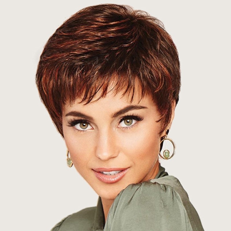 Fashion Slim Face Elegant Small Curl Short Wig