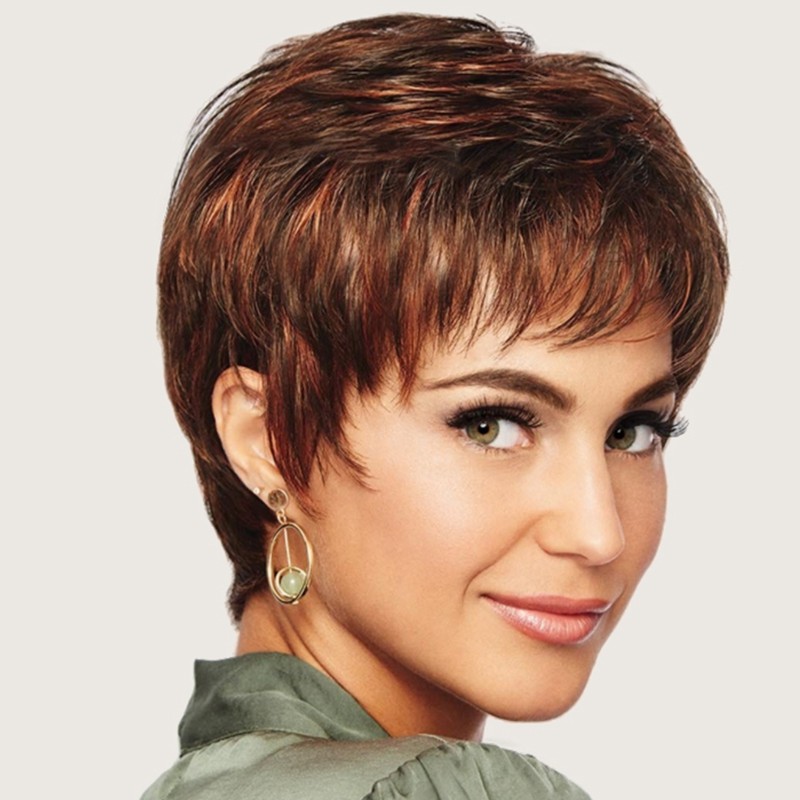Fashion Slim Face Elegant Small Curl Short Wig