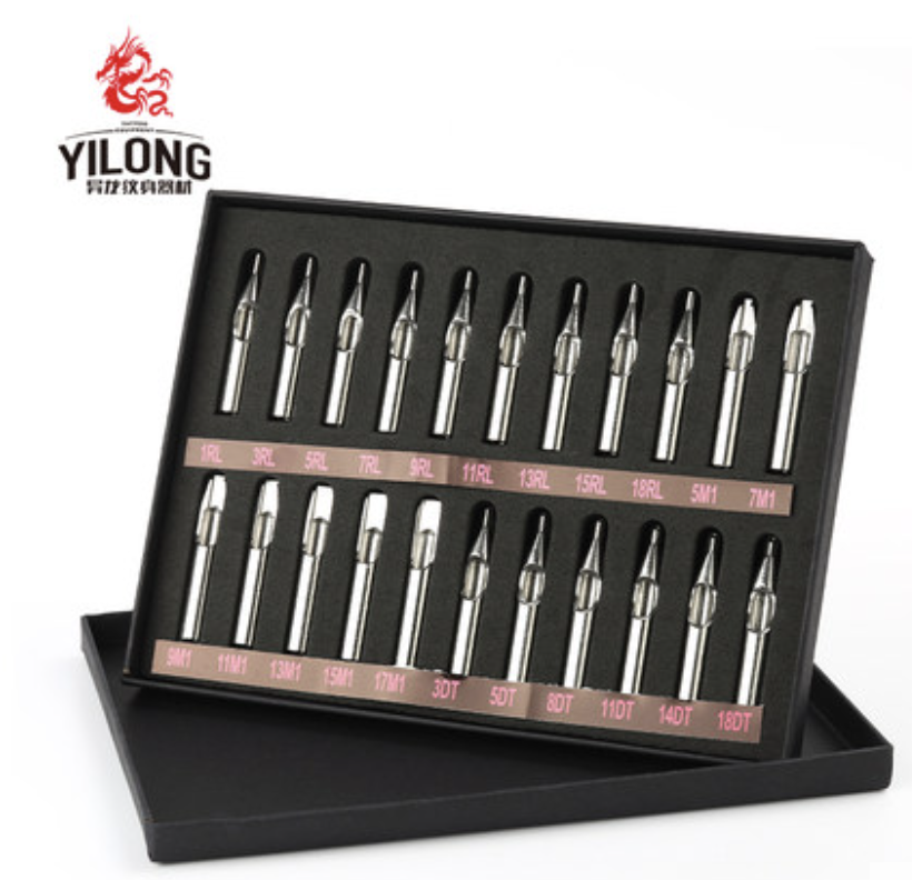 22pcs 304 Stainless Steel Tattoo Tips Gun Nozzle N
