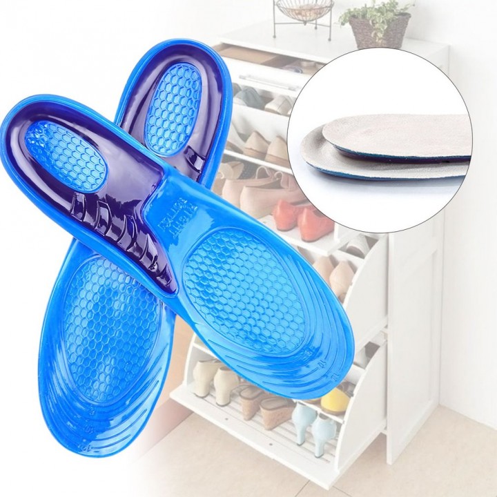 Elastic Silicon Gel Insoles Shock Absorption Running Sport Cushioning Insoles