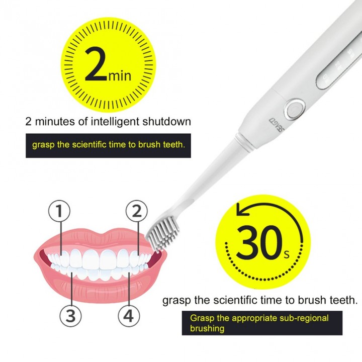Seago SG-507 USB Rechargeable Electric Toothbrush Adult Waterproof Deep Clean