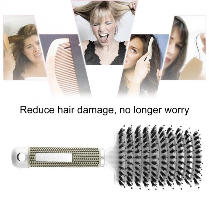 Hair Scalp Massage Comb Bristle &amp; Nylon Hairbrush Wet Curly Hair Styling Tool