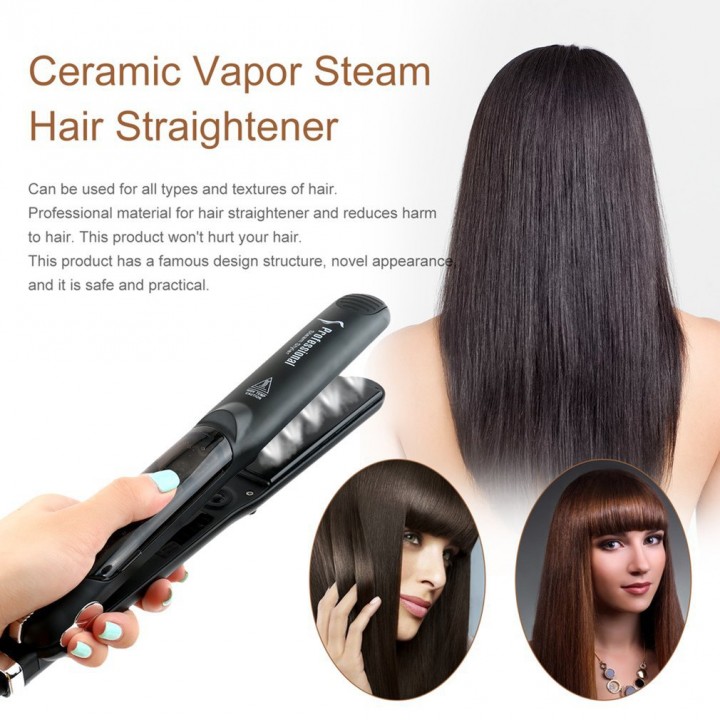 Ceramic Vapor Steam Hair Straightener Hair Salon Steam Styler Styling Tool