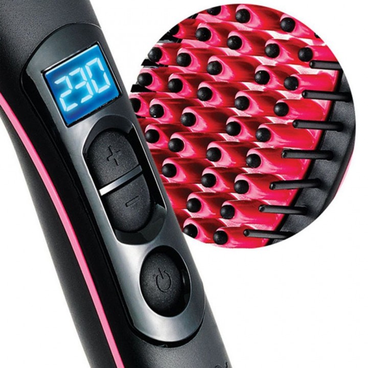 Hair Straight Electric Brush Professional LCD Fast Hair Straightener Comb