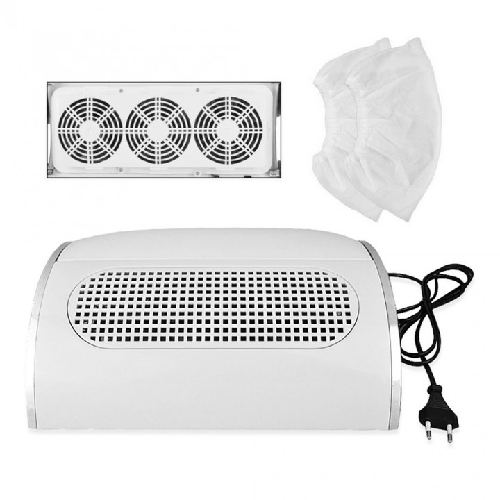 Pro Nail Dust Suction Collector Vacuum Cleaner with 3 Powerful Fan EU Plug