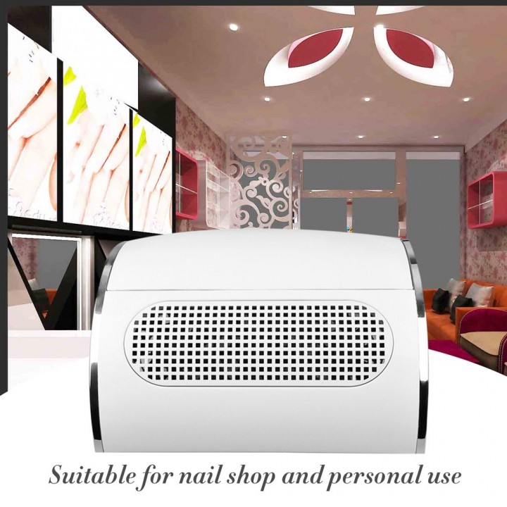 Pro Nail Dust Suction Collector Vacuum Cleaner with 3 Powerful Fan EU Plug