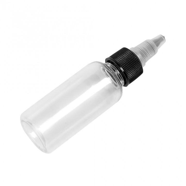 10pcs 30ml Plastic Twist Cap Empty Tattoo Ink Pigment Clear Transparent Bottle